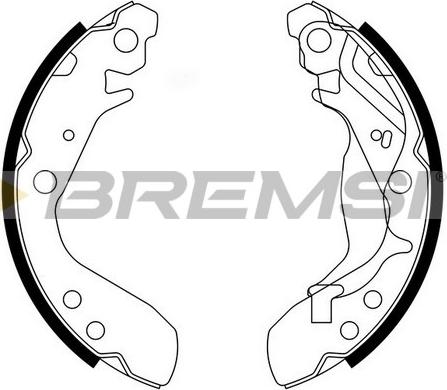 Bremsi GF0712 - Комплект гальм, барабанний механізм autozip.com.ua