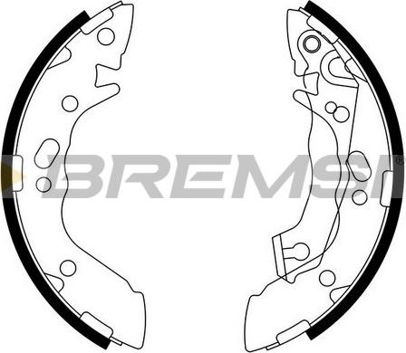 Bremsi GF0739 - Комплект гальм, барабанний механізм autozip.com.ua