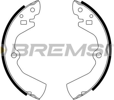 Bremsi GF0734 - Комплект гальм, барабанний механізм autozip.com.ua