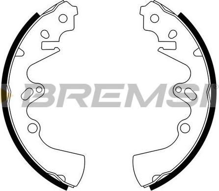 Bremsi GF0735 - Комплект гальм, барабанний механізм autozip.com.ua
