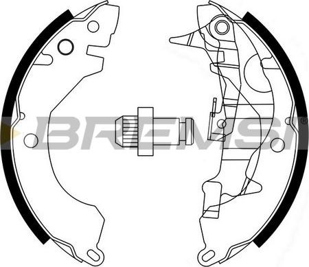 Bremsi GF0730-1 - Комплект гальм, барабанний механізм autozip.com.ua