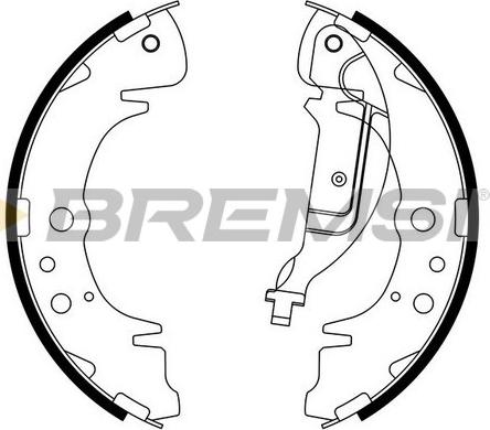 Bremsi GF0738 - Комплект гальм, барабанний механізм autozip.com.ua