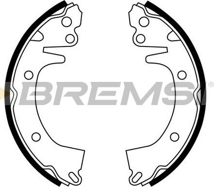 Bremsi GF0732 - Комплект гальм, барабанний механізм autozip.com.ua