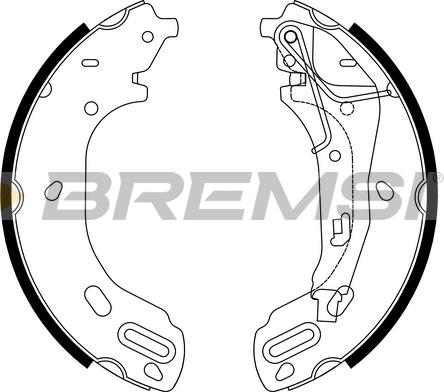 Bremsi GF1109 - Комплект гальм, барабанний механізм autozip.com.ua