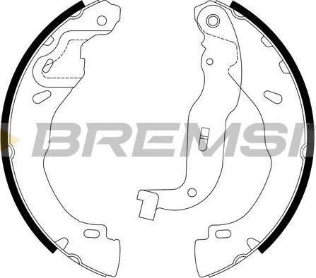Bremsi GF1119 - Комплект гальм, барабанний механізм autozip.com.ua