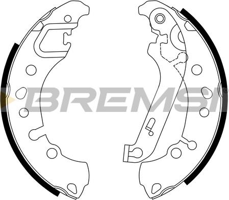 Bremsi GF1115 - Комплект гальм, барабанний механізм autozip.com.ua