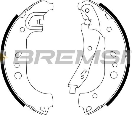 Bremsi GF1116 - Комплект гальм, барабанний механізм autozip.com.ua