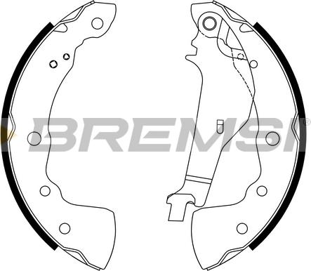 Bremsi GF1111 - Комплект гальм, барабанний механізм autozip.com.ua