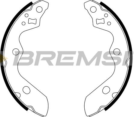 Bremsi GF1112 - Комплект гальм, барабанний механізм autozip.com.ua
