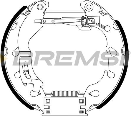 Bremsi GK0460 - Комплект гальм, барабанний механізм autozip.com.ua