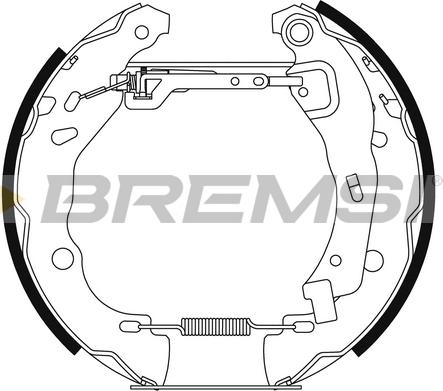 Bremsi GK0486 - Комплект гальм, барабанний механізм autozip.com.ua