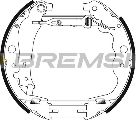 Bremsi GK0464 - Комплект гальм, барабанний механізм autozip.com.ua