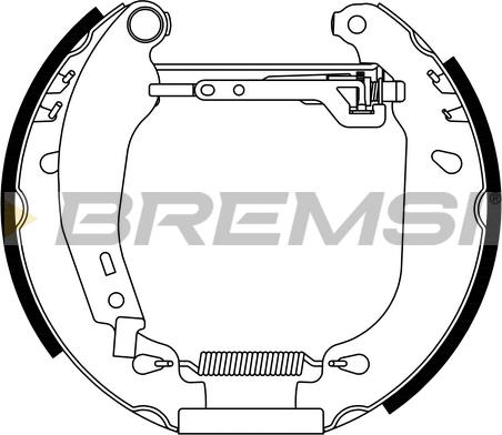 Bremsi GK0092 - Комплект гальм, барабанний механізм autozip.com.ua