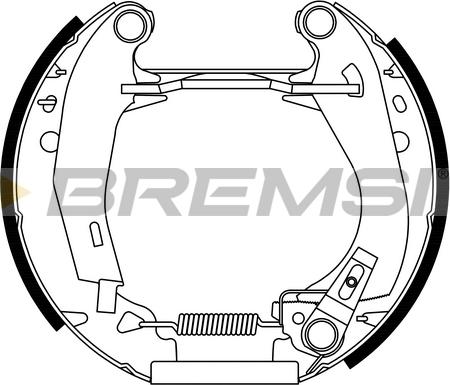 Bremsi GK0044 - Комплект гальм, барабанний механізм autozip.com.ua