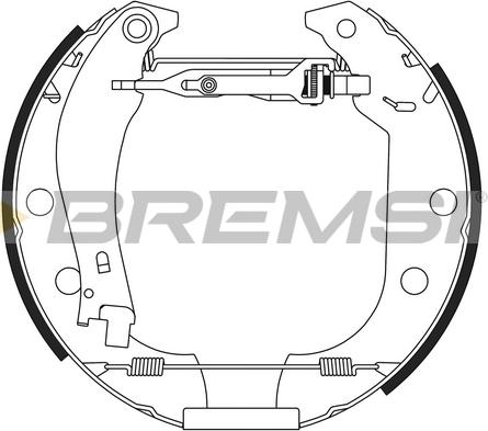 Bremsi GK0151 - Комплект гальм, барабанний механізм autozip.com.ua