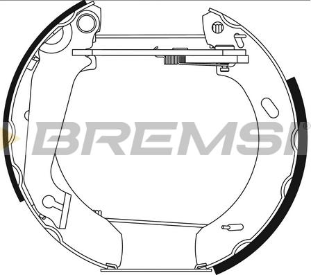 Bremsi GK0069 - Комплект гальм, барабанний механізм autozip.com.ua