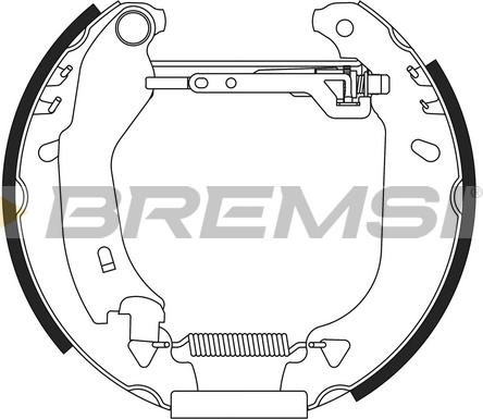 Bremsi GK0148 - Комплект гальм, барабанний механізм autozip.com.ua
