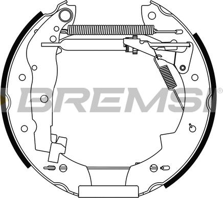 Bremsi GK0019 - Комплект гальм, барабанний механізм autozip.com.ua