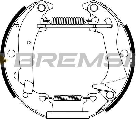 Bremsi GK0124 - Комплект гальм, барабанний механізм autozip.com.ua