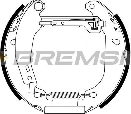 Bremsi GK0021 - Комплект гальм, барабанний механізм autozip.com.ua