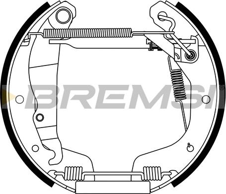 Bremsi GK0231 - Комплект гальм, барабанний механізм autozip.com.ua