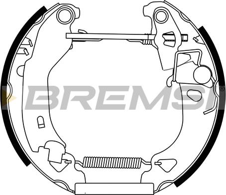 Bremsi GK0192 - Комплект гальм, барабанний механізм autozip.com.ua