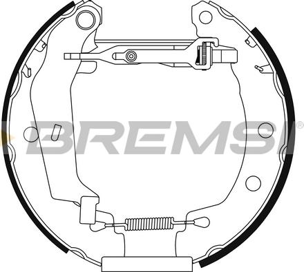 Bremsi GK0149 - Комплект гальм, барабанний механізм autozip.com.ua