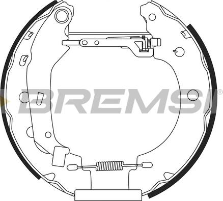 Bremsi GK0156 - Комплект гальм, барабанний механізм autozip.com.ua