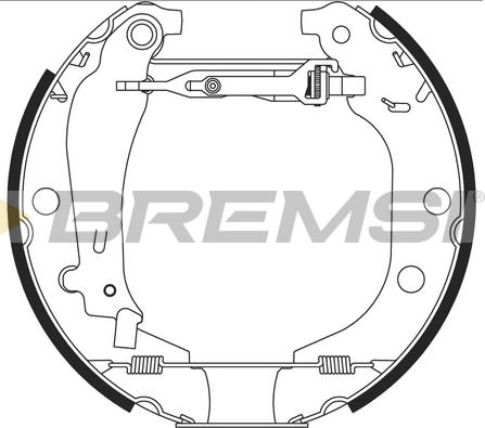 Bremsi GK0164 - Комплект гальм, барабанний механізм autozip.com.ua