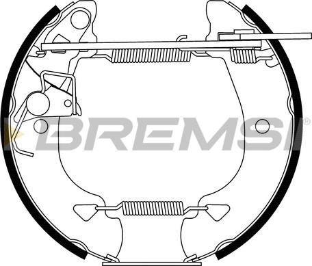 Bremsi GK0166 - Комплект гальм, барабанний механізм autozip.com.ua