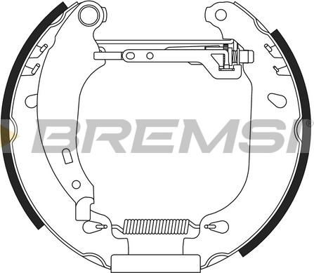 Bremsi GK0160 - Комплект гальм, барабанний механізм autozip.com.ua