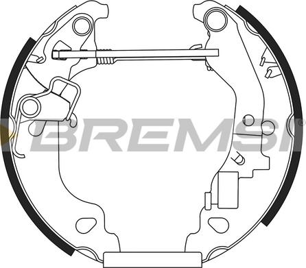 Bremsi GK0167 - Комплект гальм, барабанний механізм autozip.com.ua