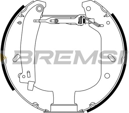 Bremsi GK0102 - Комплект гальм, барабанний механізм autozip.com.ua