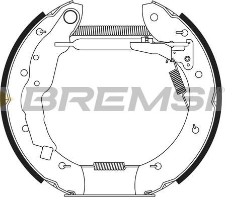 Bremsi GK0257 - Комплект гальм, барабанний механізм autozip.com.ua