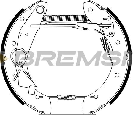 Bremsi GK0184 - Комплект гальм, барабанний механізм autozip.com.ua