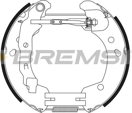 Bremsi GK0396 - Комплект гальм, барабанний механізм autozip.com.ua