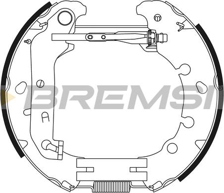 Bremsi GK0391 - Комплект гальм, барабанний механізм autozip.com.ua