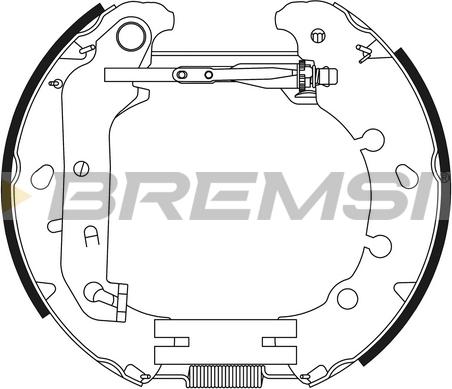 Bremsi GK0392 - Комплект гальм, барабанний механізм autozip.com.ua