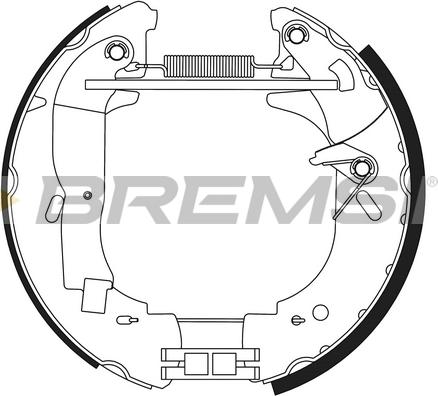 Bremsi GK0341 - Комплект гальм, барабанний механізм autozip.com.ua