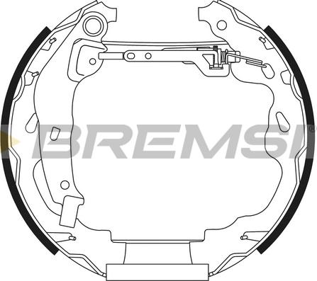 Bremsi GK0309 - Комплект гальм, барабанний механізм autozip.com.ua