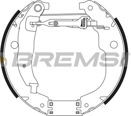 Bremsi GK0316 - Комплект гальм, барабанний механізм autozip.com.ua