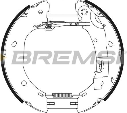 Bremsi GK0386 - Комплект гальм, барабанний механізм autozip.com.ua