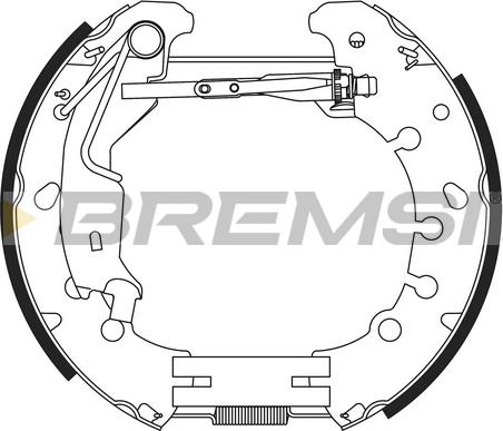 Bremsi GK0381 - Комплект гальм, барабанний механізм autozip.com.ua