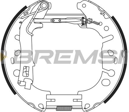 Bremsi GK0388 - Комплект гальм, барабанний механізм autozip.com.ua