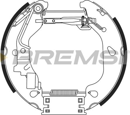 Bremsi GK0383 - Комплект гальм, барабанний механізм autozip.com.ua