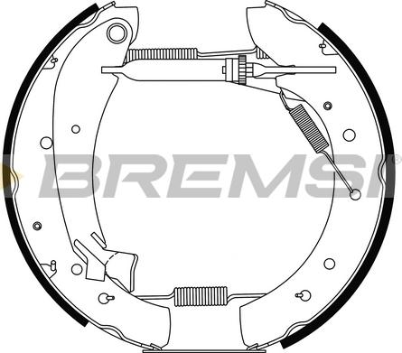 Bremsi GK0335 - Комплект гальм, барабанний механізм autozip.com.ua