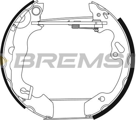 Bremsi GK0298 - Комплект гальм, барабанний механізм autozip.com.ua