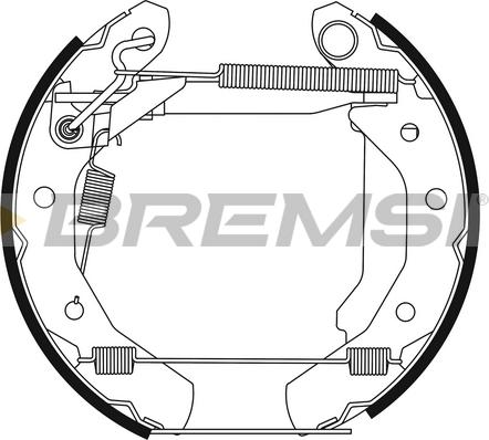 Bremsi GK0254 - Комплект гальм, барабанний механізм autozip.com.ua