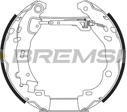 Bremsi GK0259 - Комплект гальм, барабанний механізм autozip.com.ua