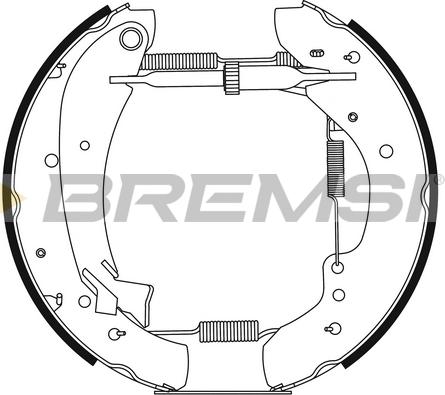 Bremsi GK0204 - Комплект гальм, барабанний механізм autozip.com.ua